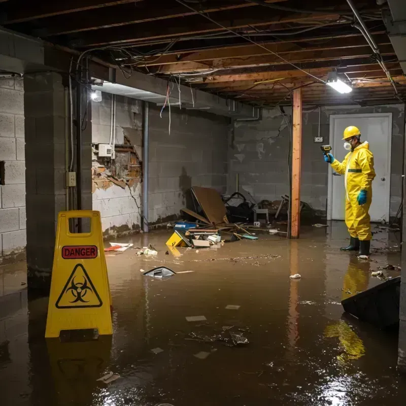 Flooded Basement Electrical Hazard in Laguna Heights, TX Property